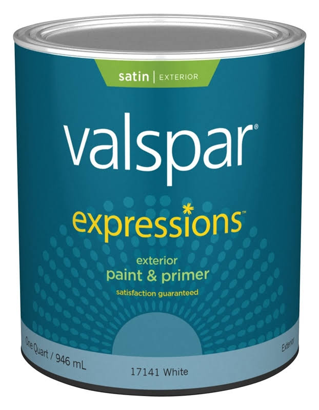 Valspar Expressions Exterior Paint and Primer - Satin White, 1qt