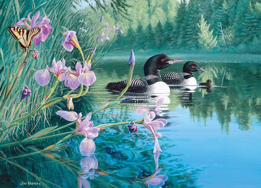 Cobble Hill Puzzle - Iris Cove Loons - 500 PC