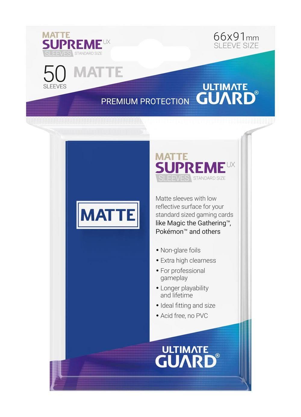 Ultimate Guard SLEEVES SUPREME UX MATTE BLUE 50CT
