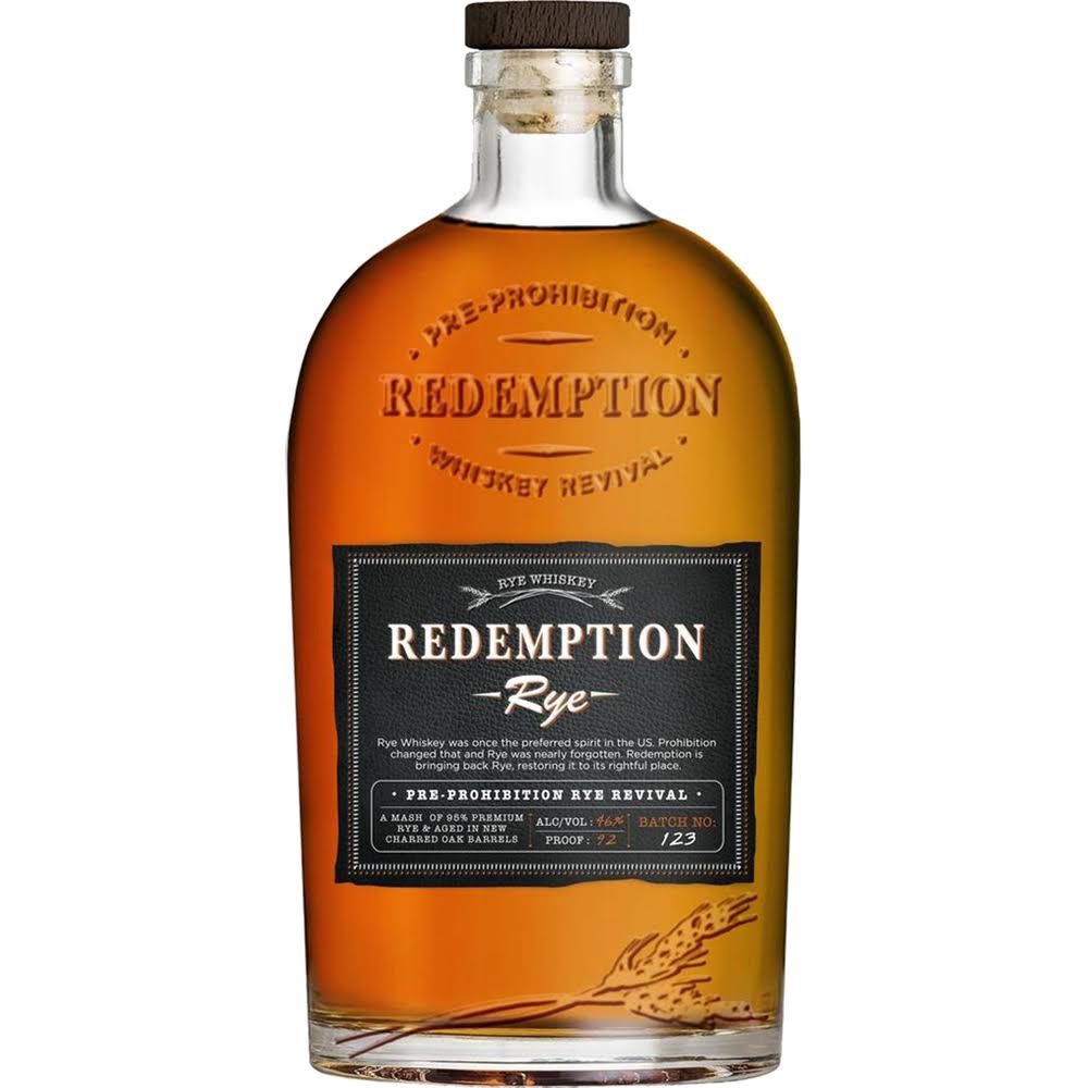 Redemption Rye Whiskey - 750 ml bottle