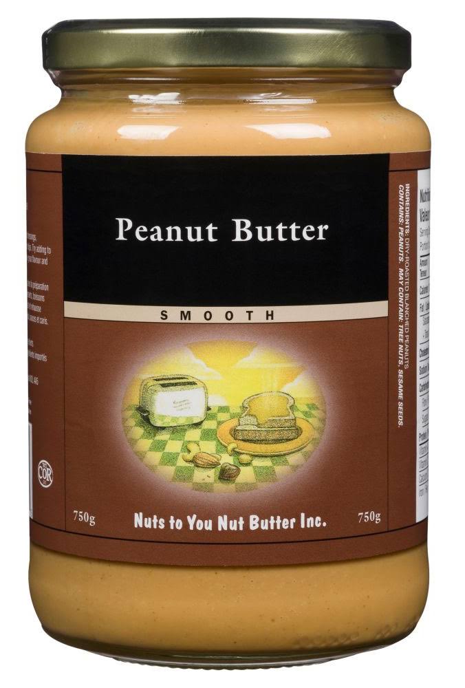 Nuts to You Peanut Butter Smooth 750g