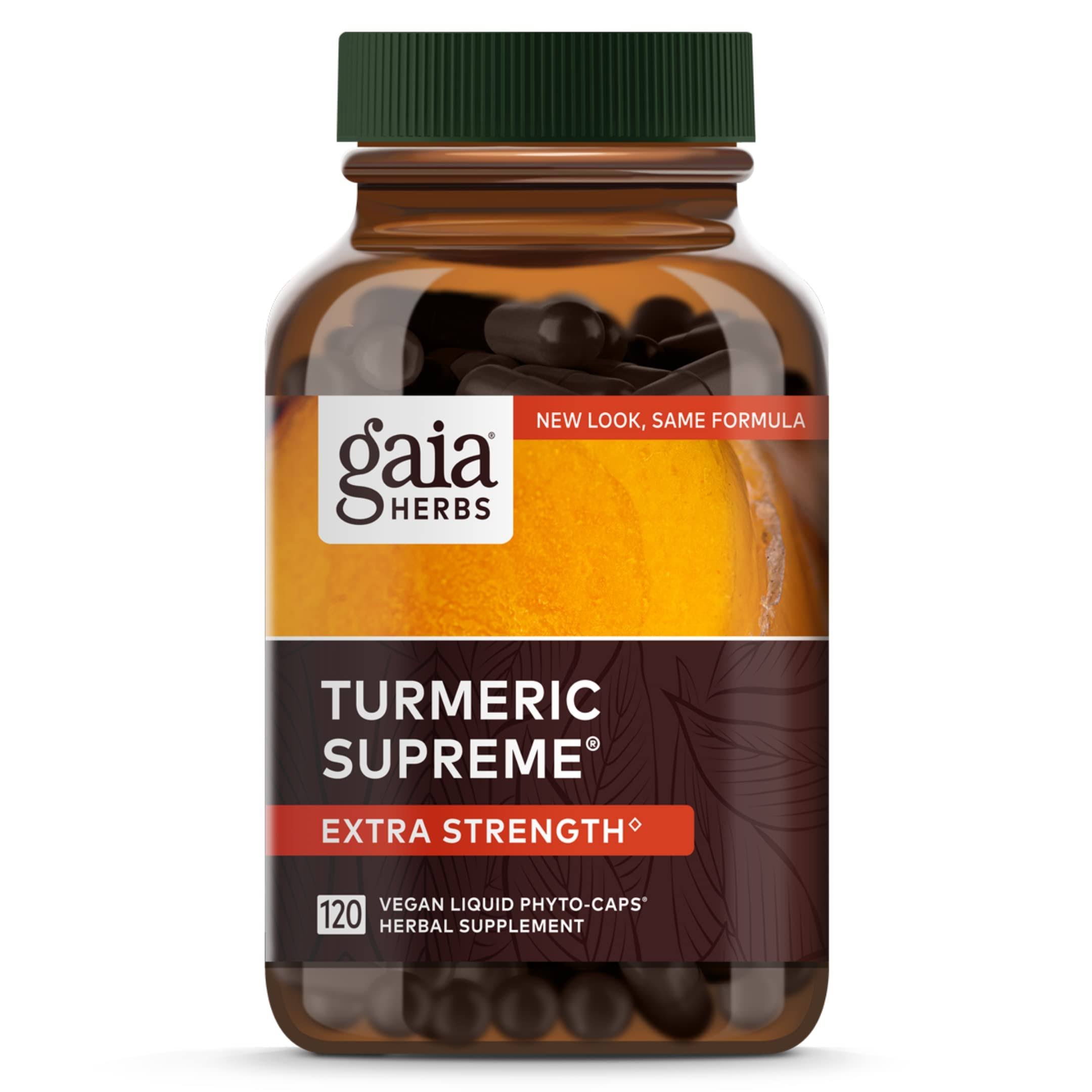 Gaia Herbs Turmeric Supreme Extra Strength Dietary Supplement - 120 Capsules