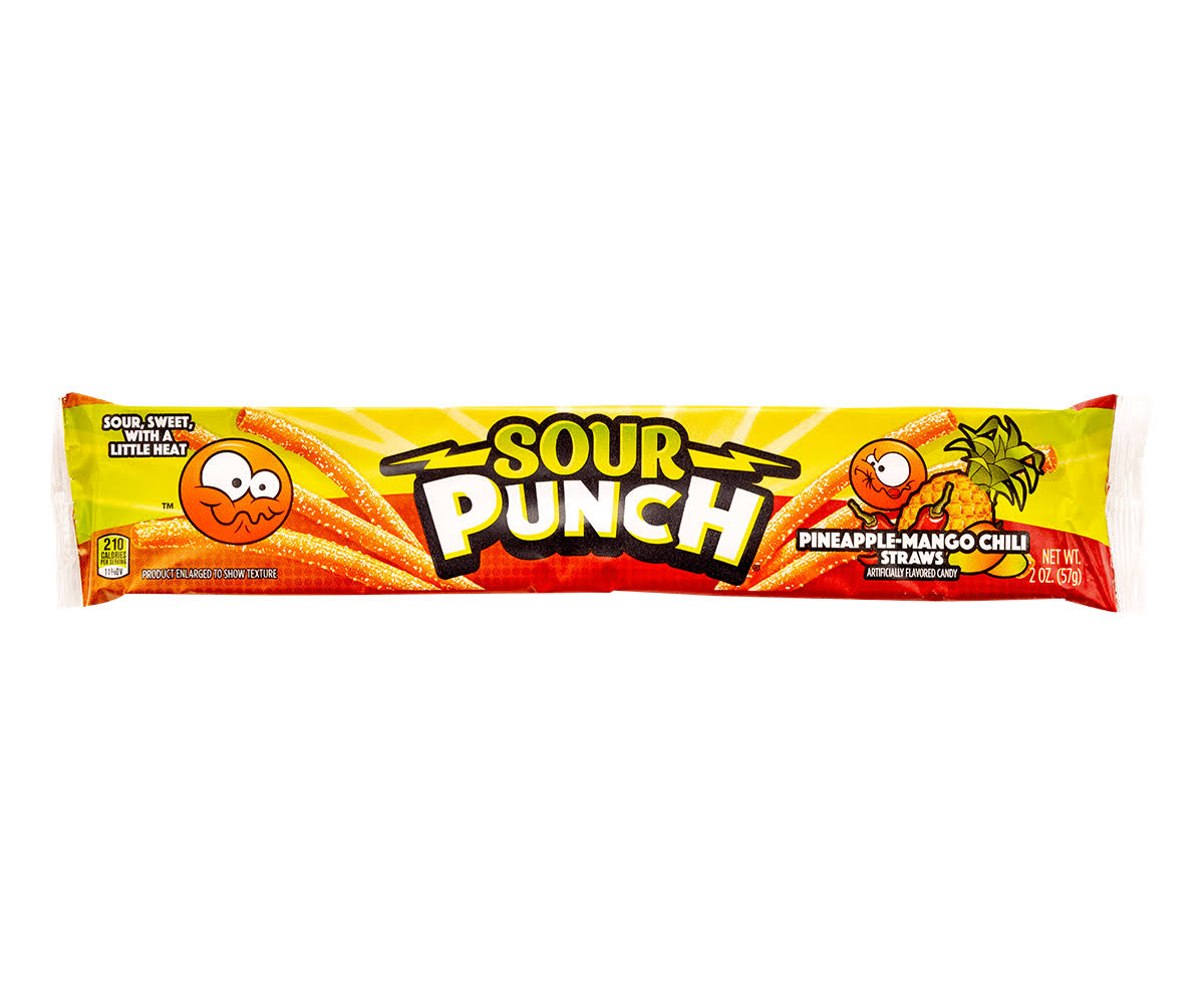 Sour Punch Pineapple-Mango Chili Straws Candy | By StockUpMarket