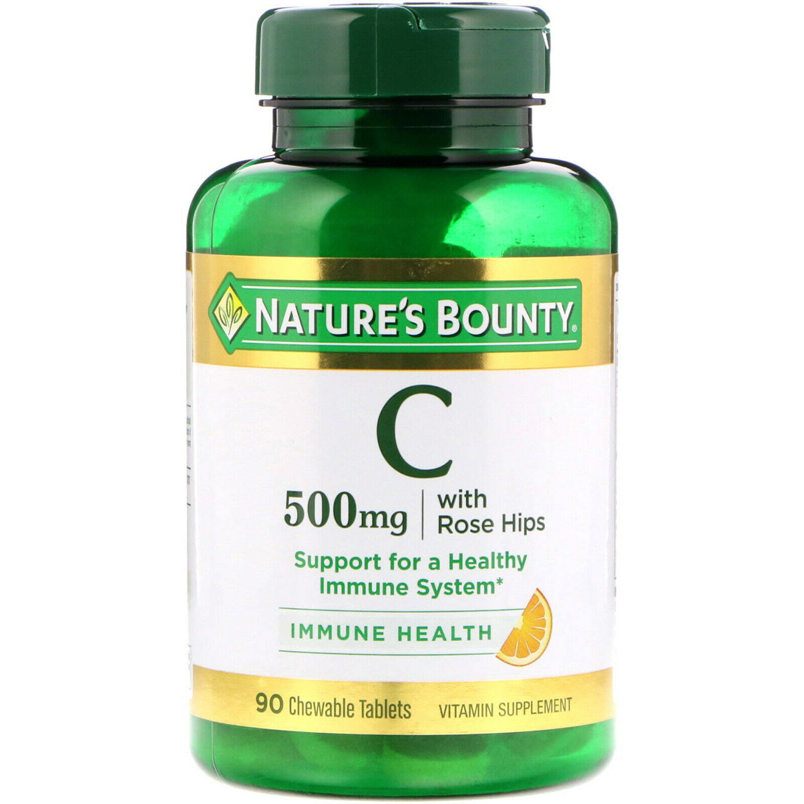 Nature's Bounty Vitamin C-500 With Rose Hips - 90 Tablets