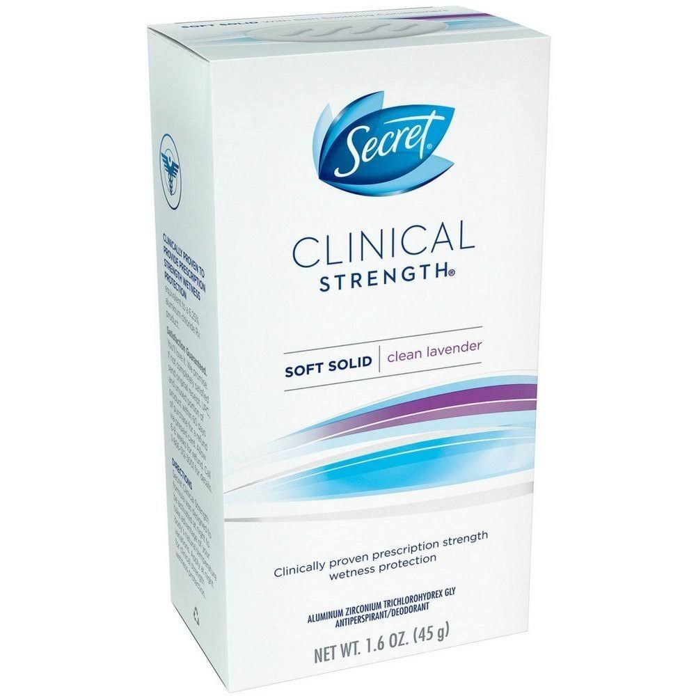 Secret Clinical Strength Smooth Solid Antiperspirant/Deodorant - Ooh-la-la Lavender Scent, 1.6oz
