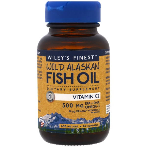 Wiley’s Finest Wild Alaskan Fish Oil Supplement - 60 Softgels