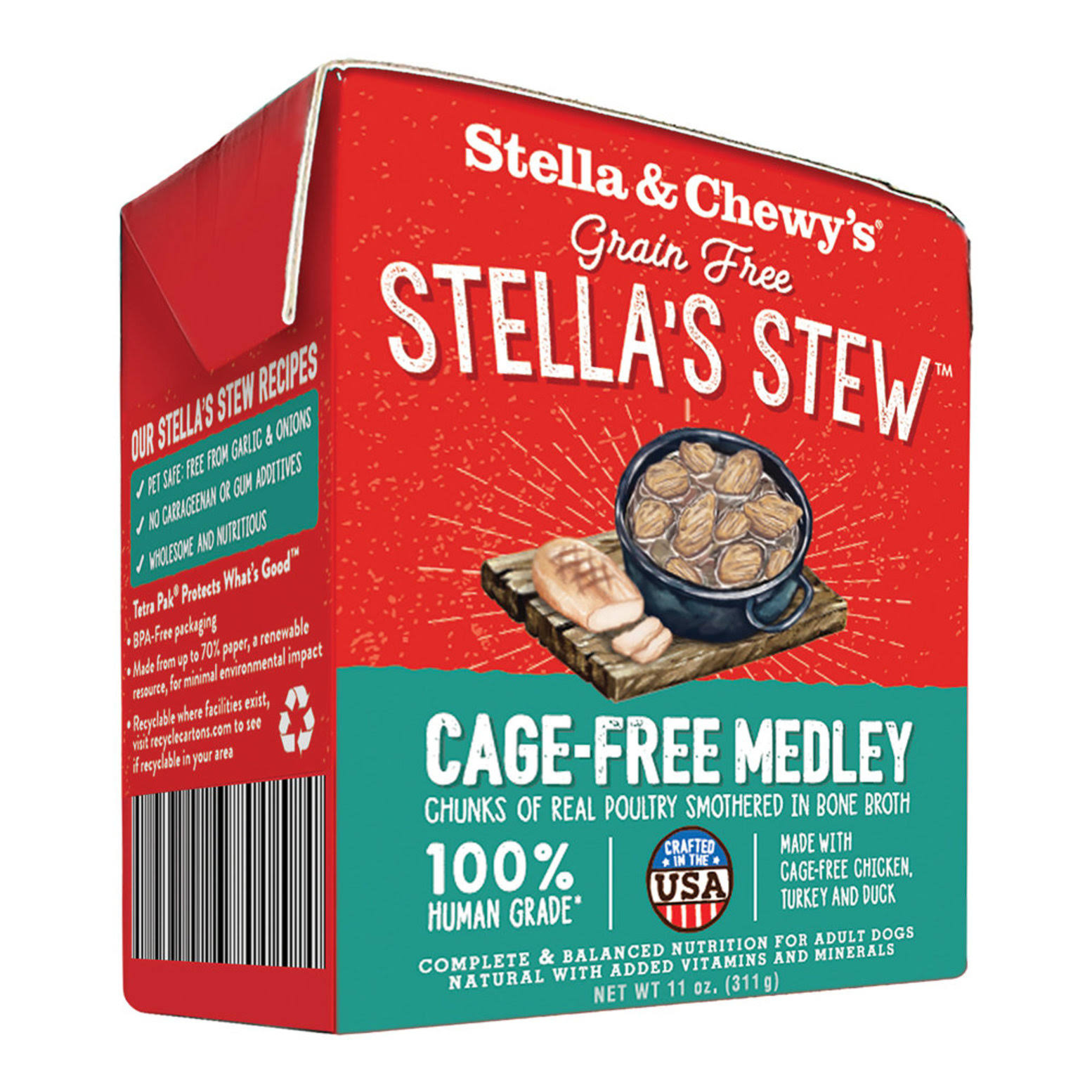 Stella & Chewy's Stella's Stew Cage-Free Medley Wet Dog Food, 11-oz