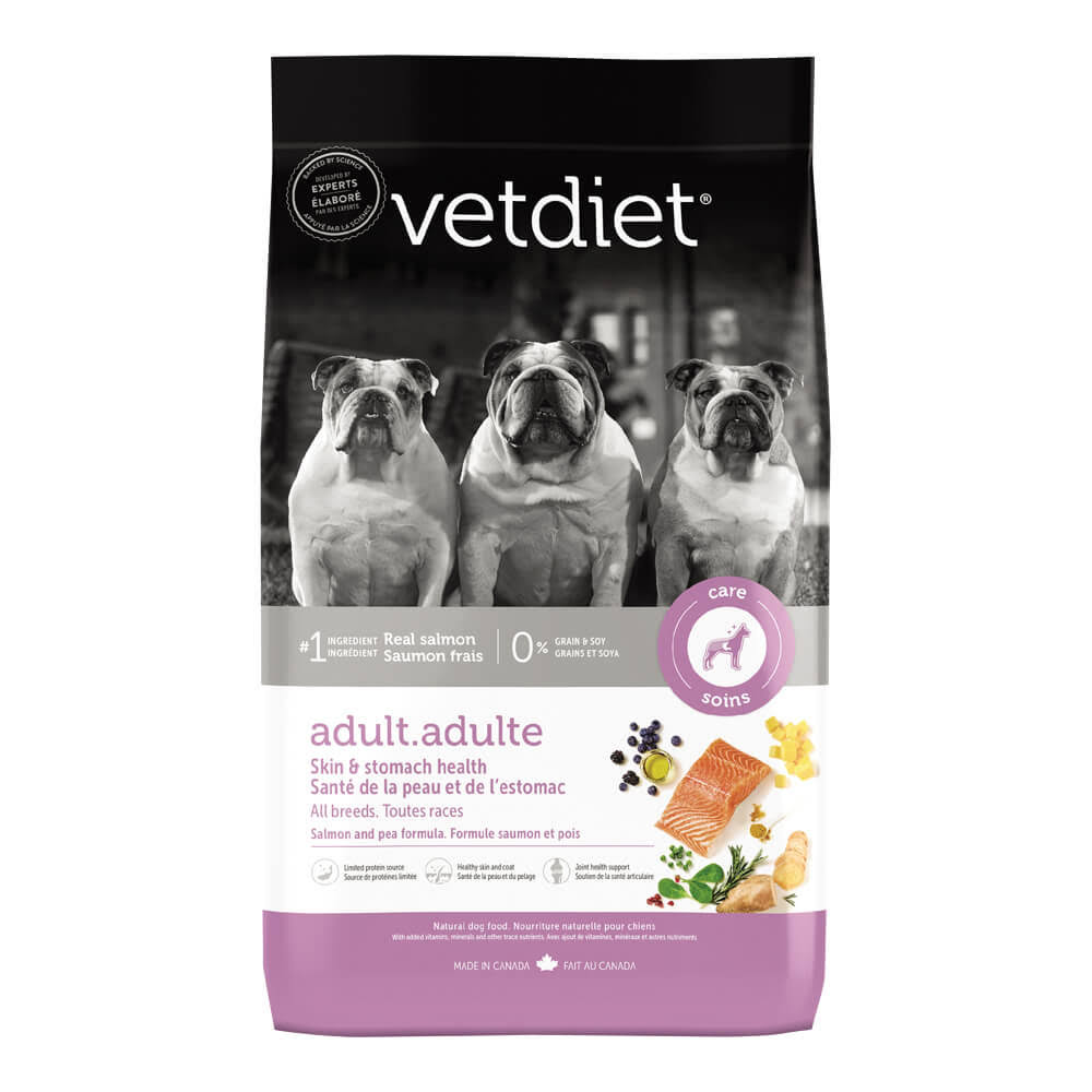 Salmon dry food for adult dogs Skin and stomach health | Vetdiet
