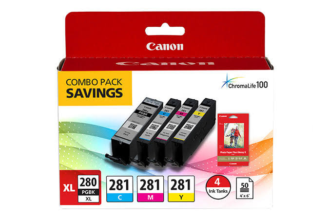 Canon 2021C006 (CLI-281; PGI-280 XL) Ink, Black XL/Cyan/Magenta/Yellow