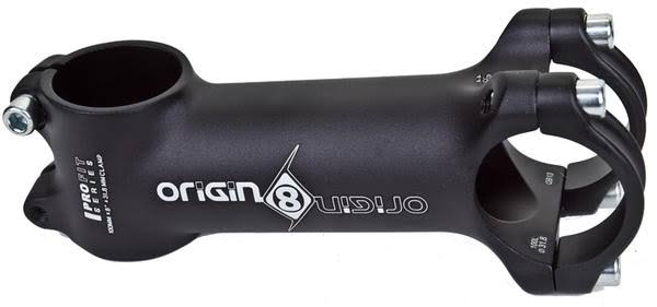 Origin8 Pro Fit Alloy Ergo Stem - Black, 110mm x 31.8mm, 8 degree