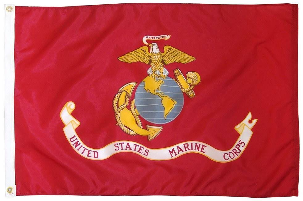 United States Marines Flag 3x5 Corp Emblem