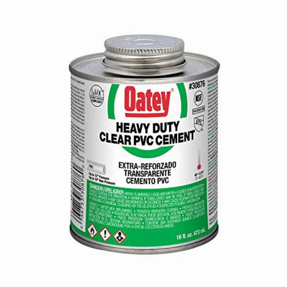 Oatey Heavy Duty PVC Cement - Clear, 473ml