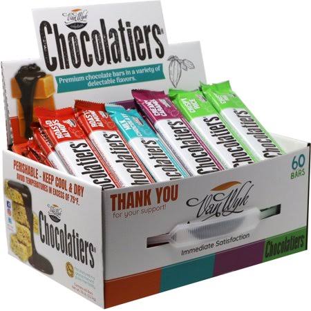 Van Wyk Confections Chocolatiers Variety Pack - Fundraising Chocolate Candy Box, 60ct, Men's, Size: Each Chocolate Bar Is 1.30 oz
