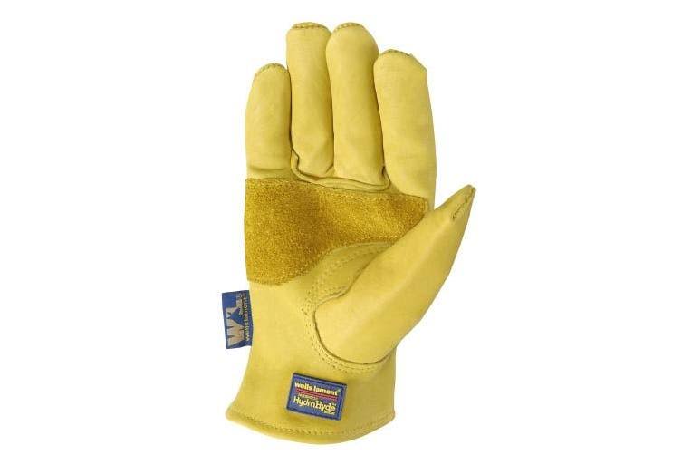 Wells Lamont Men's HydraHyde Leather Work Gloves with Grain Cowhide - Large