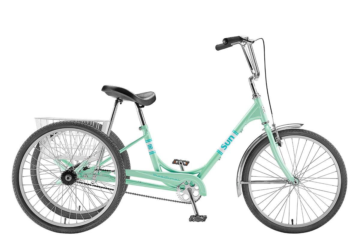 Sun Bicycle Adult Traditional Tricycle - Mint Pearl, 24"