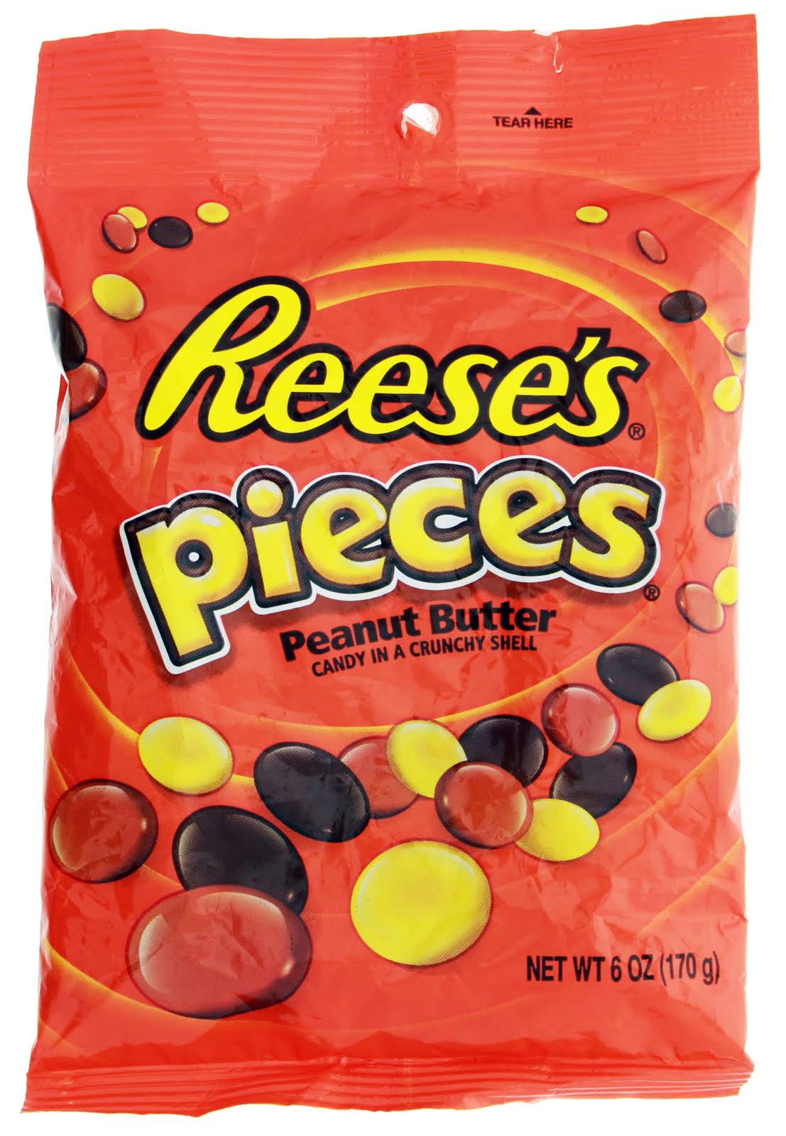 Reeses Pieces Candy - Peanut Butter, 6oz