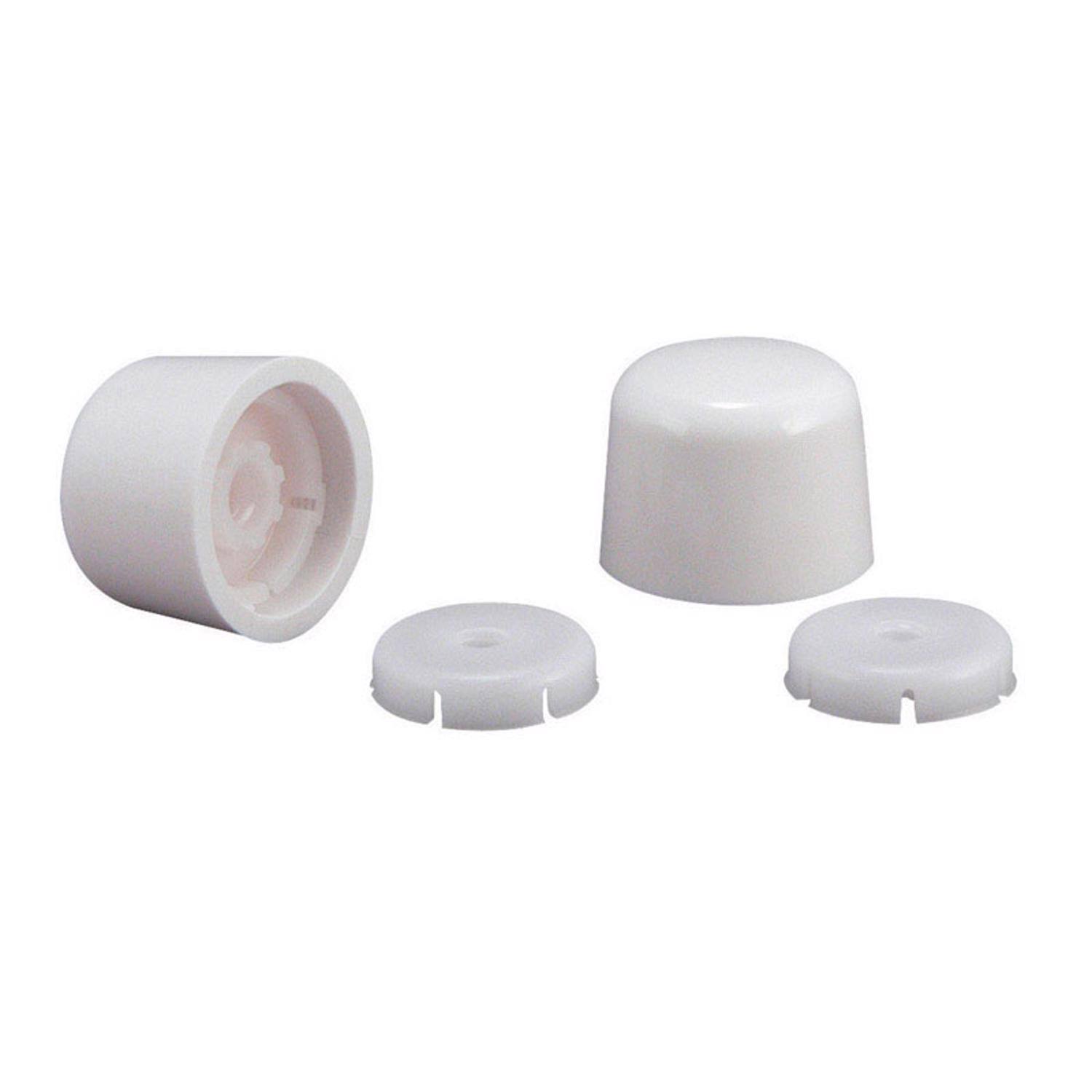 Plumb Pak Universal Decorative Toilet Bolt Caps - White