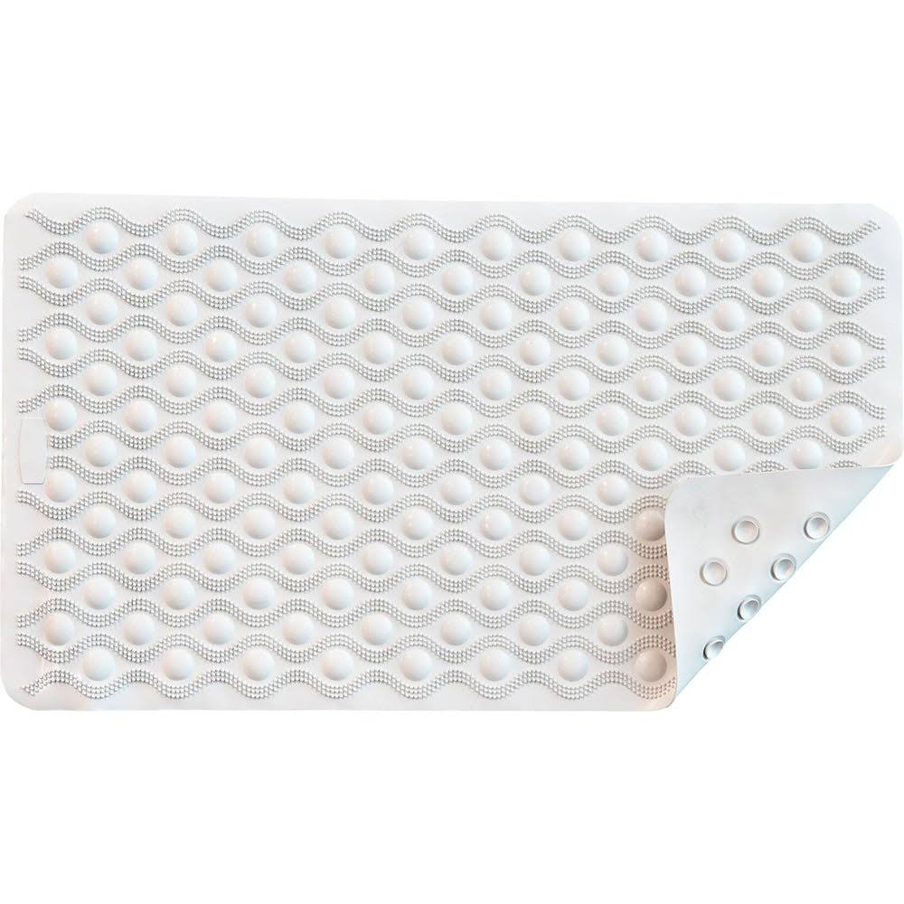 Nova Medical Products 9351W-R Rubber Bath Mat With Suction Grip - White