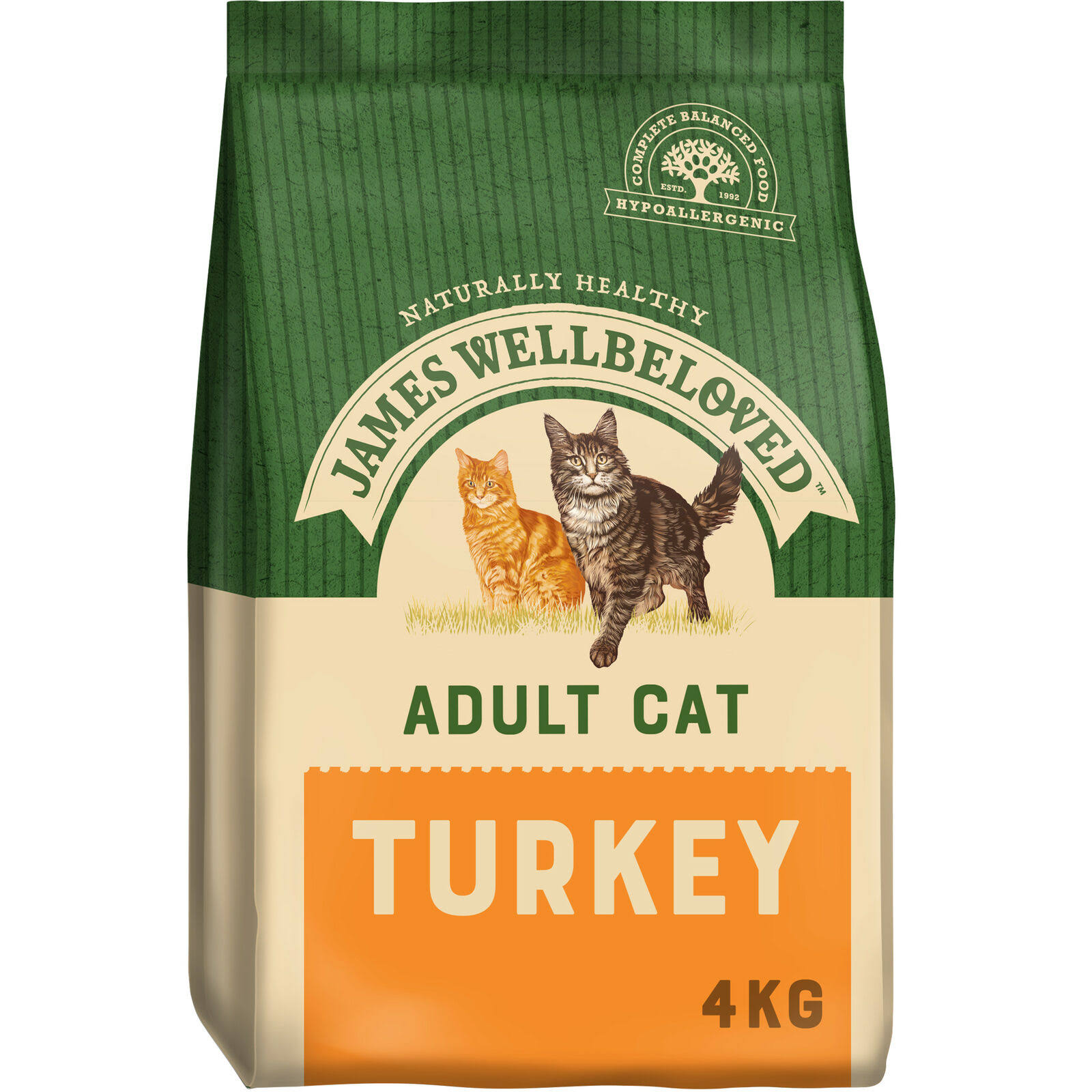 James Wellbeloved Adult Cat Food Turkey and Rice 4kg 7041040