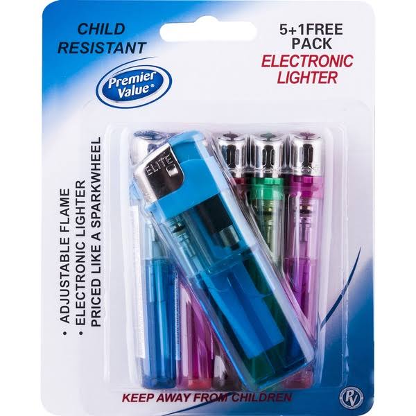 Premier Value Lighters - 6 ct