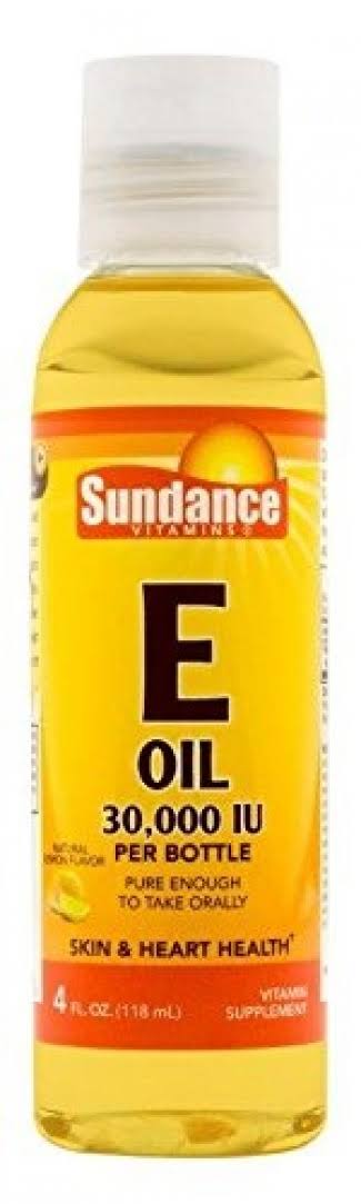 Sundance Vitamins Vitamin E Oil 30,000 IU - Skin Care Oil Lemon Scented, 4oz