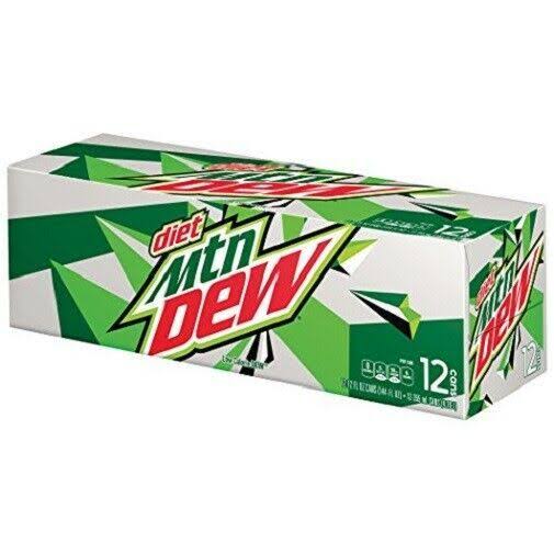Mountain Dew Diet Soda - 12oz, 12 Cans