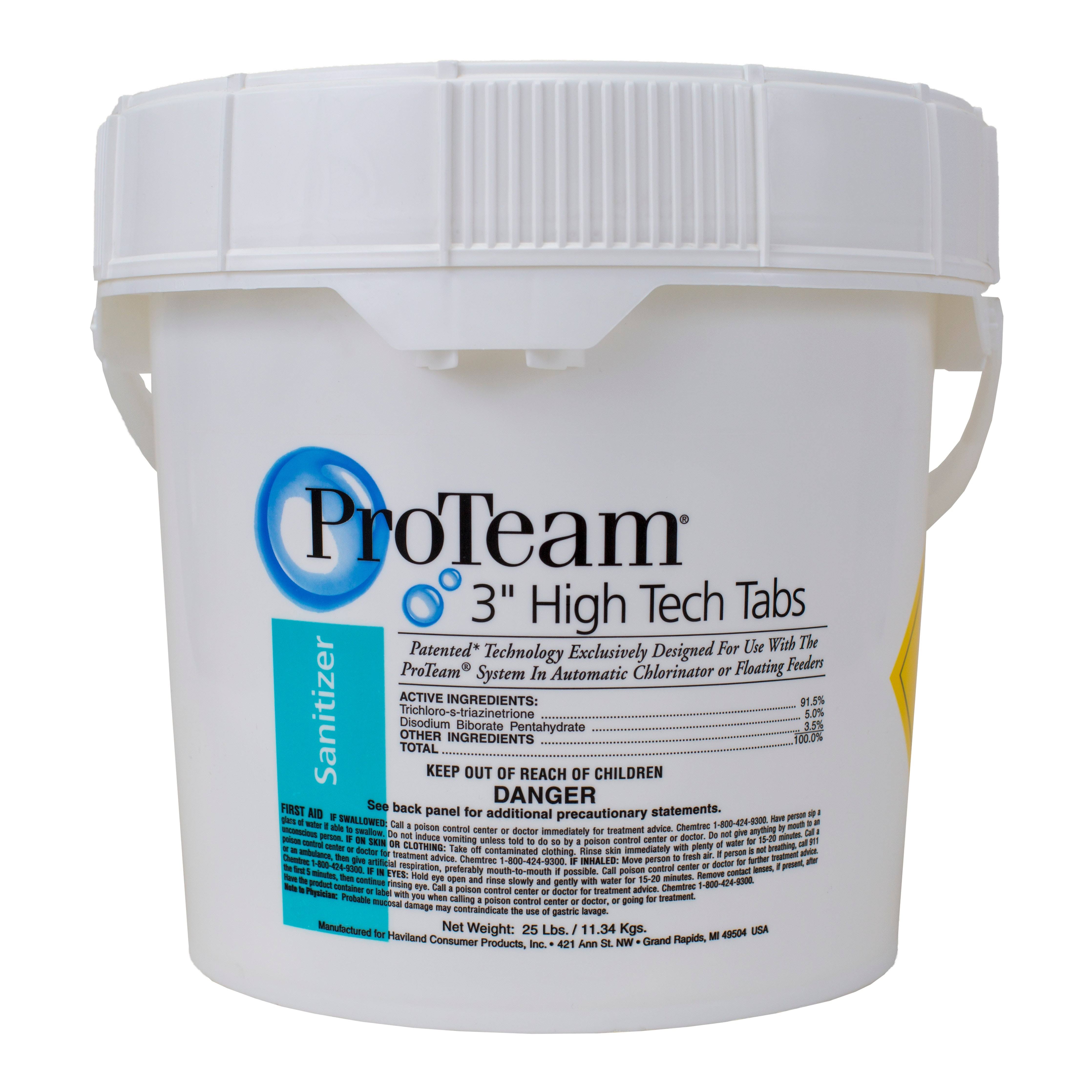 Proteam Pool Chemicals and Testing 3 Inches High Tech Tabs - 25lb