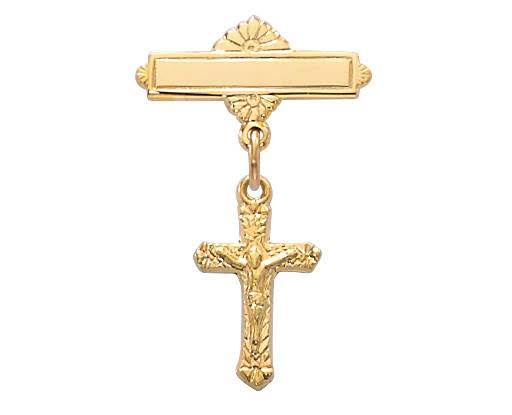 McVan Gold Plated Crucifix Baby Pin
