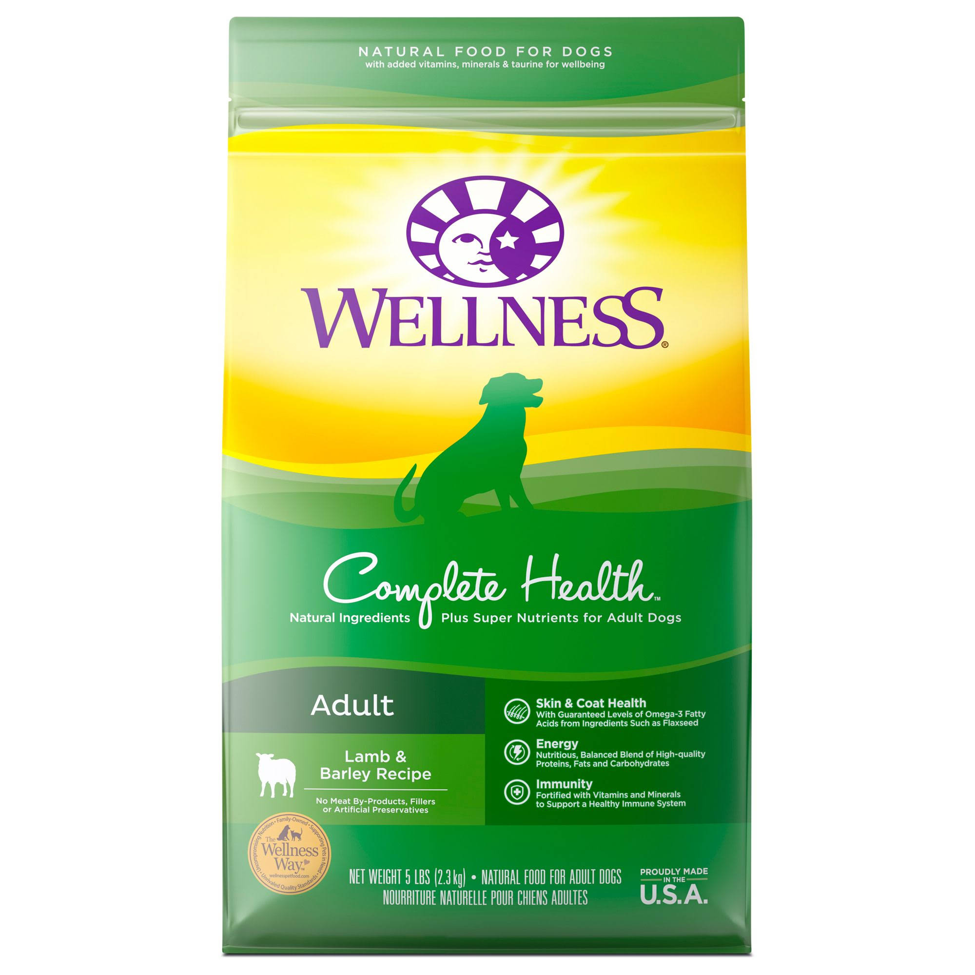 Wellness Complete Health Natural Dry Dog Food - Lamb & Barley