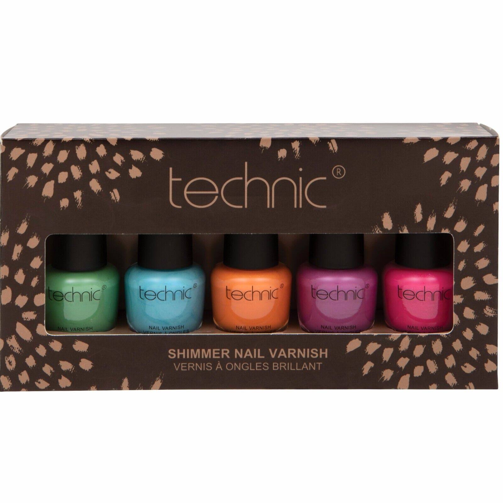 Technic Nail Varnish Polish Christmas Gift Set Shimmer or Matte Girls Women Mum