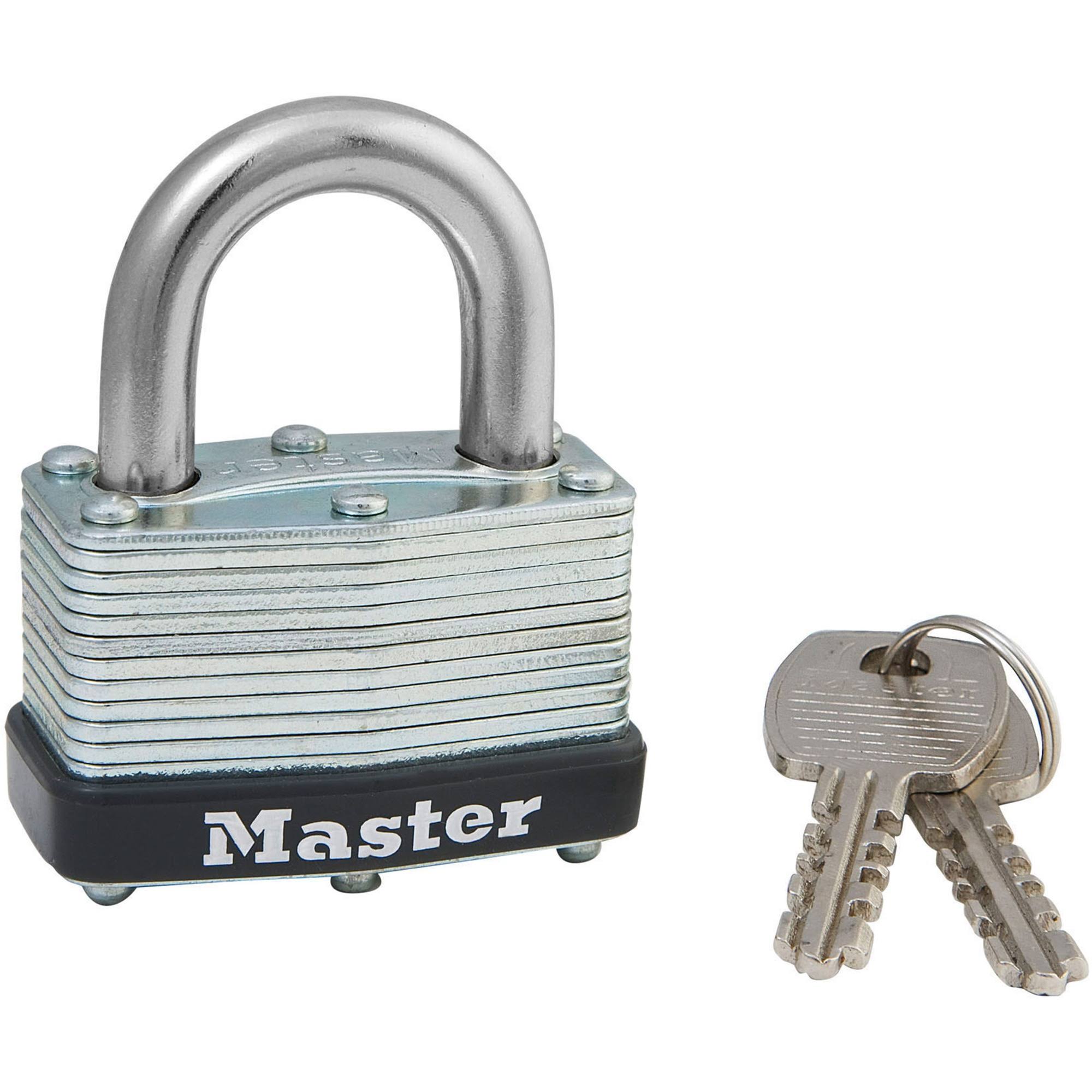 Master Lock Warded Padlock - Steel, 1-3/4"