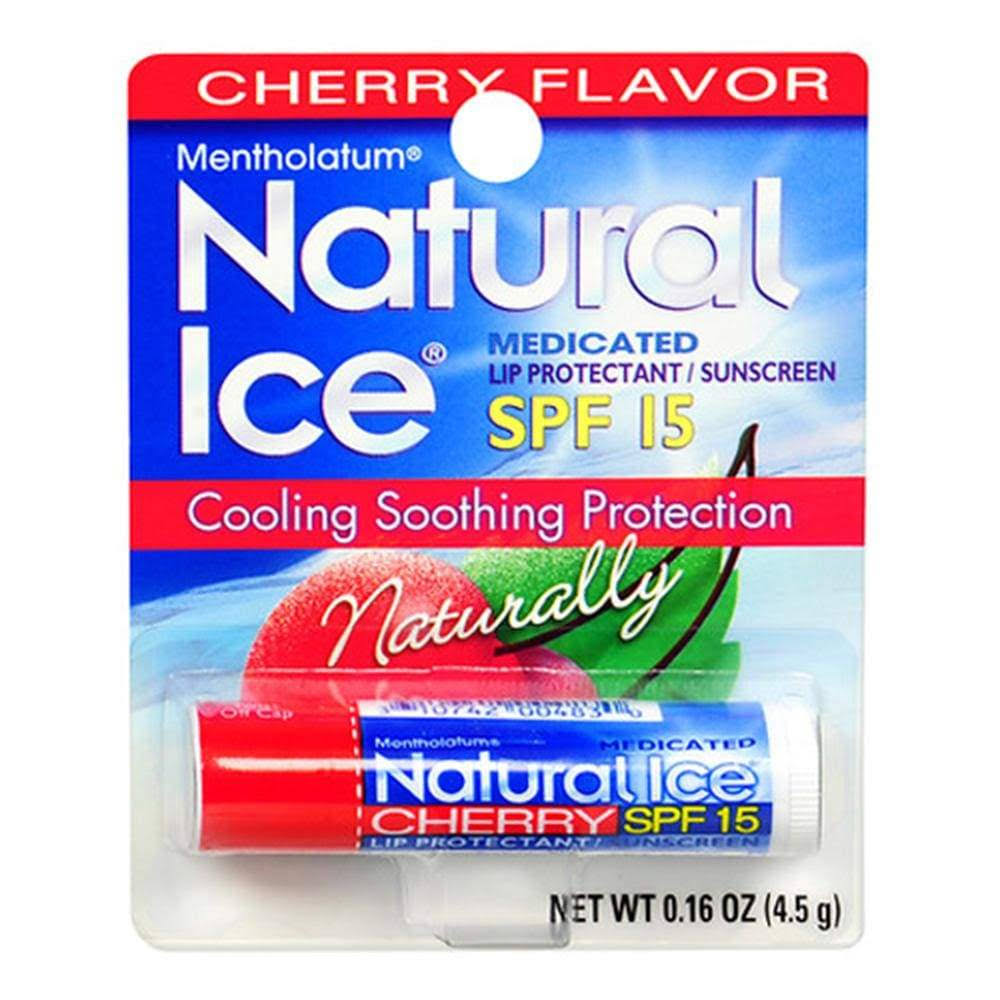 Natural Ice Medicated Lip Protectant/Sunscreen, SPF 15, Original - 0.16 oz