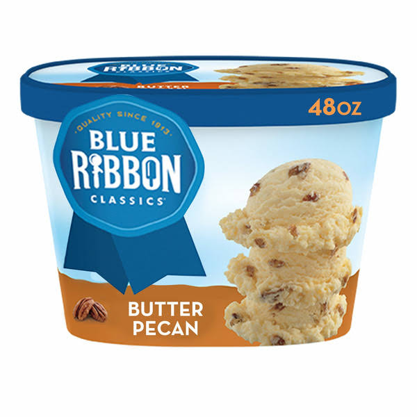 Blue Ribbon Classics Frozen Dairy Dessert, Butter Pecan - 48 fl oz
