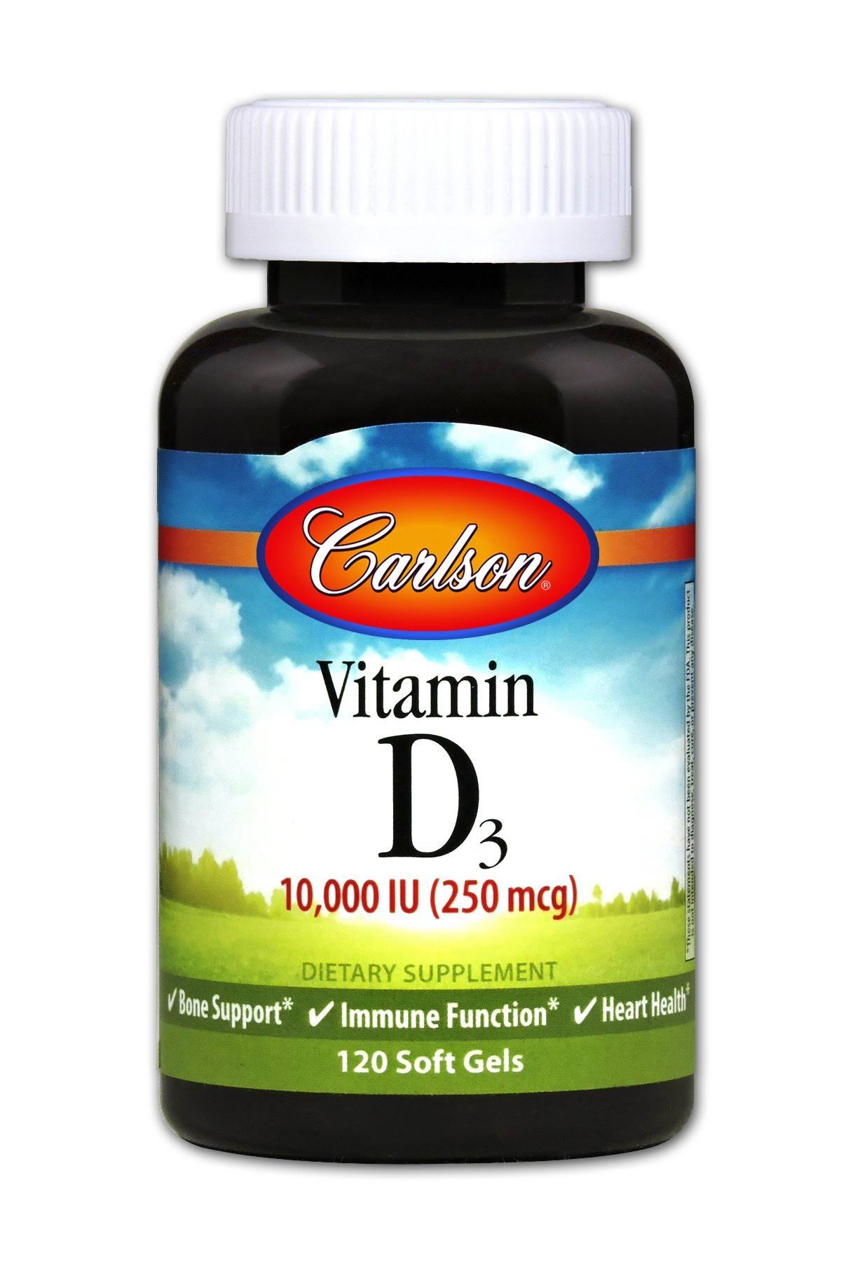 Carlson Labs Vitamin D3 Natural - 10,000 IU, 120 Softgels