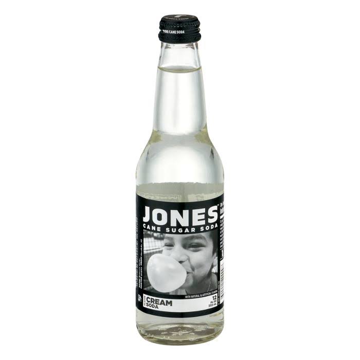 Jones Soda, Cane Sugar, Cream Flavor - 12 fl oz