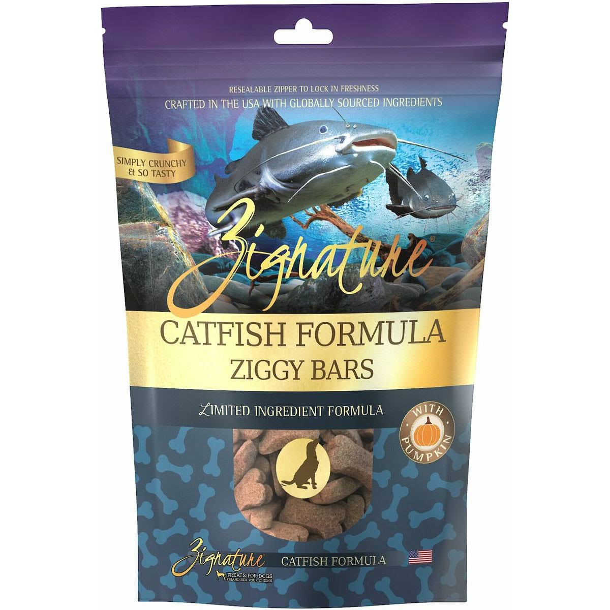 Zignature Catfish Formula Ziggy Bars Dog Treats, 12-oz