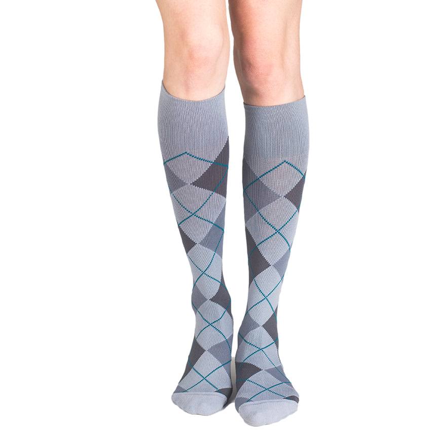 Rejuva Argyle Knee High Compression Socks
