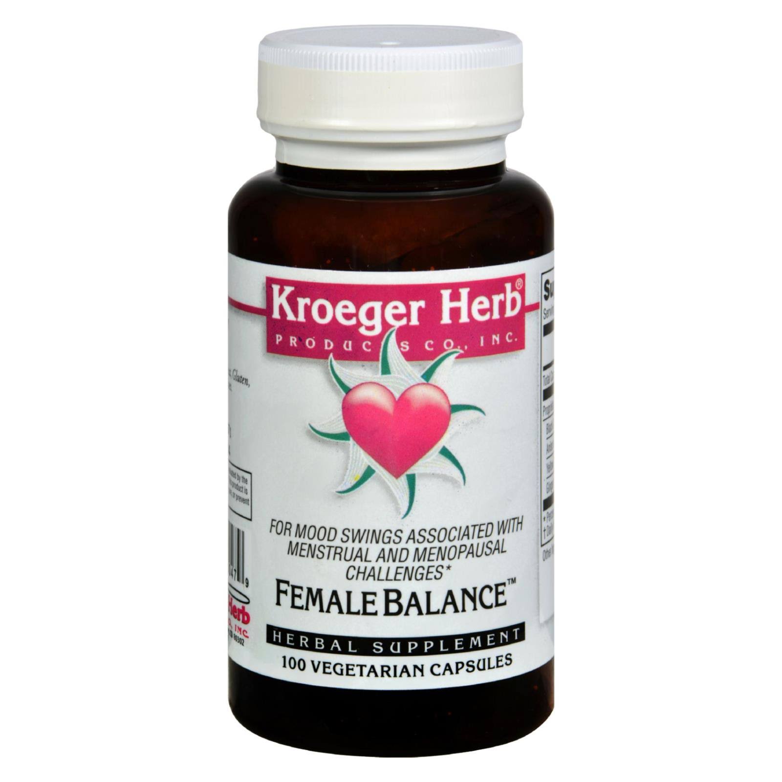 Kroeger Herb Female Balance Herbal Supplement - 100 Capsule