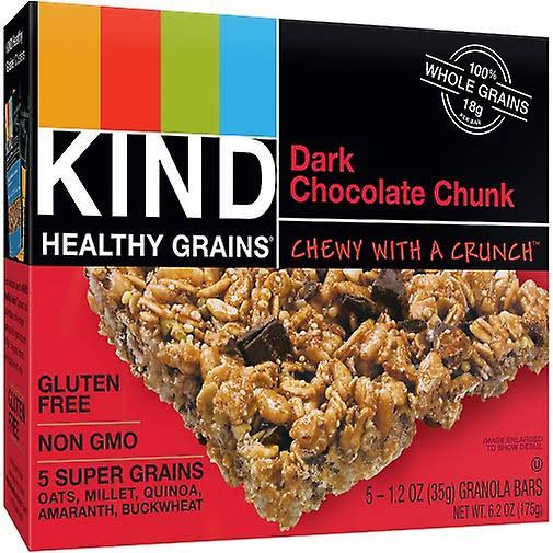 KIND Healthy Grains Bars Healthy Grains Bars - Dark Chocolate Chunk, 5 Granola Bars, 175g