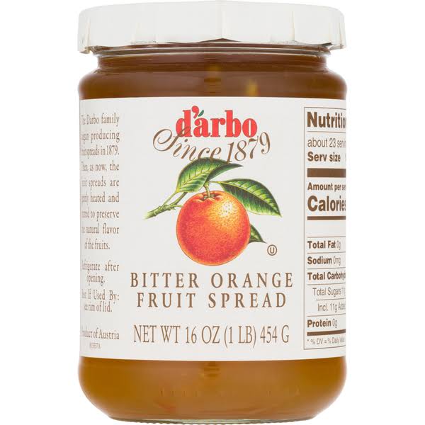 D'arbo Fruit Spread, Bitter Orange - 16 oz