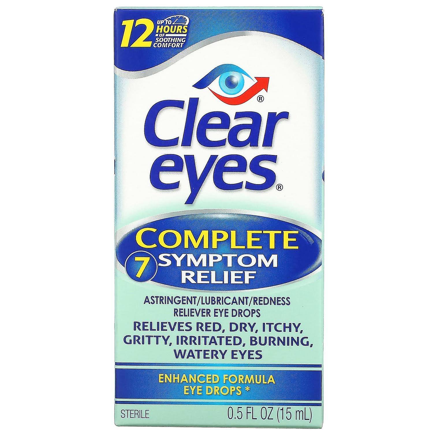 Clear Eyes Complete 7 Symptom Relief Enhanced Formula Eye Drops - 0.5 floz