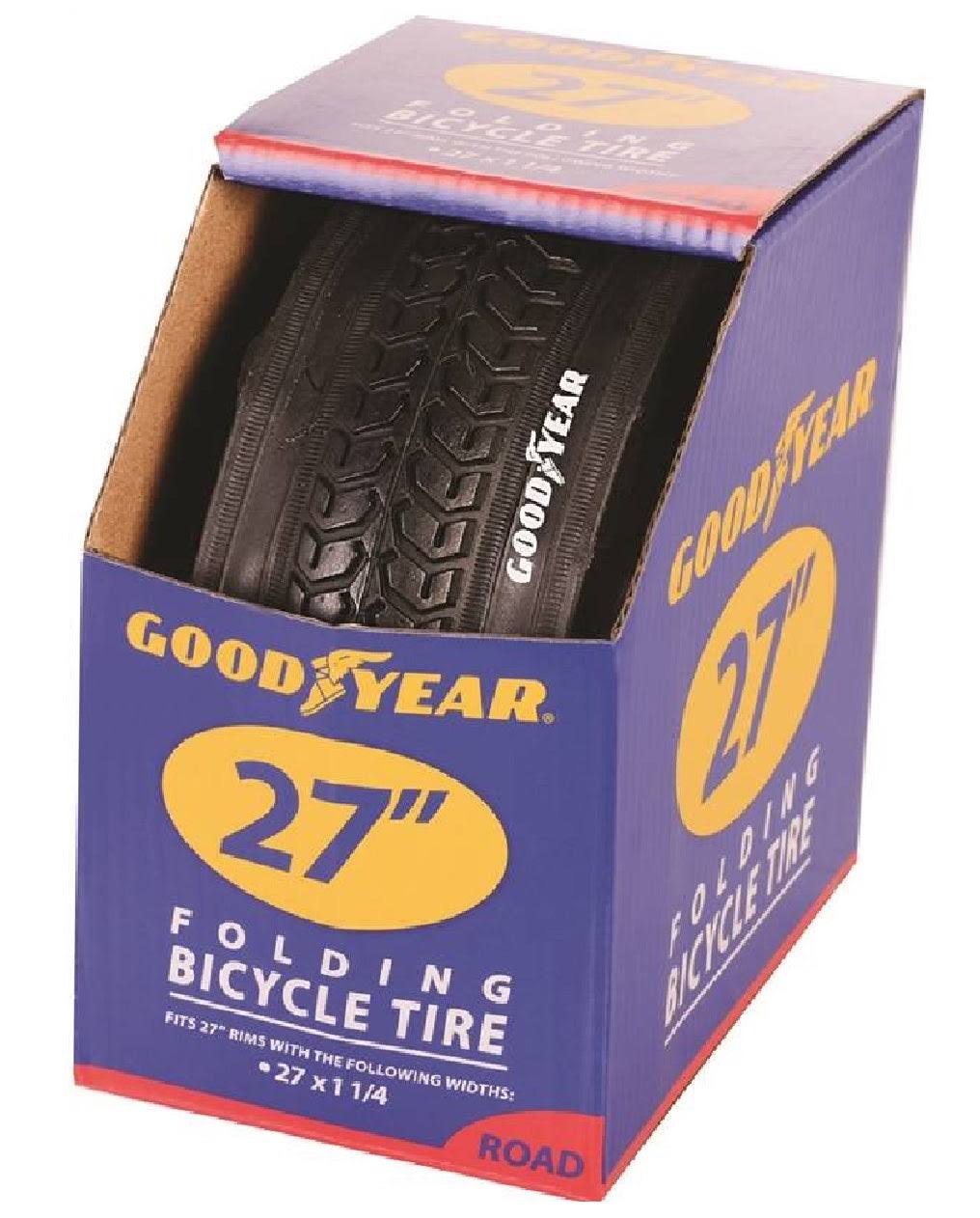 Kent 91063 Folding Road Tire, Black, for 27 x 1-1/4 in Rim 2 Pack