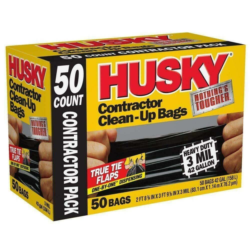 Husky Contractor Clean-Up Bags - 42 Gallons, 32ct