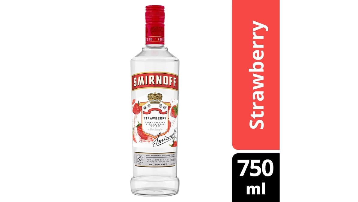 Smirnoff Strawberry 70 Proof Vodka Infused With Natural Flavors 750Ml Bottle