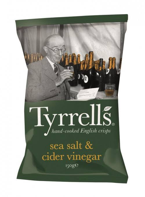 Tyrrells English Crisps - Sea Salt & Cider Vinegar, 150g