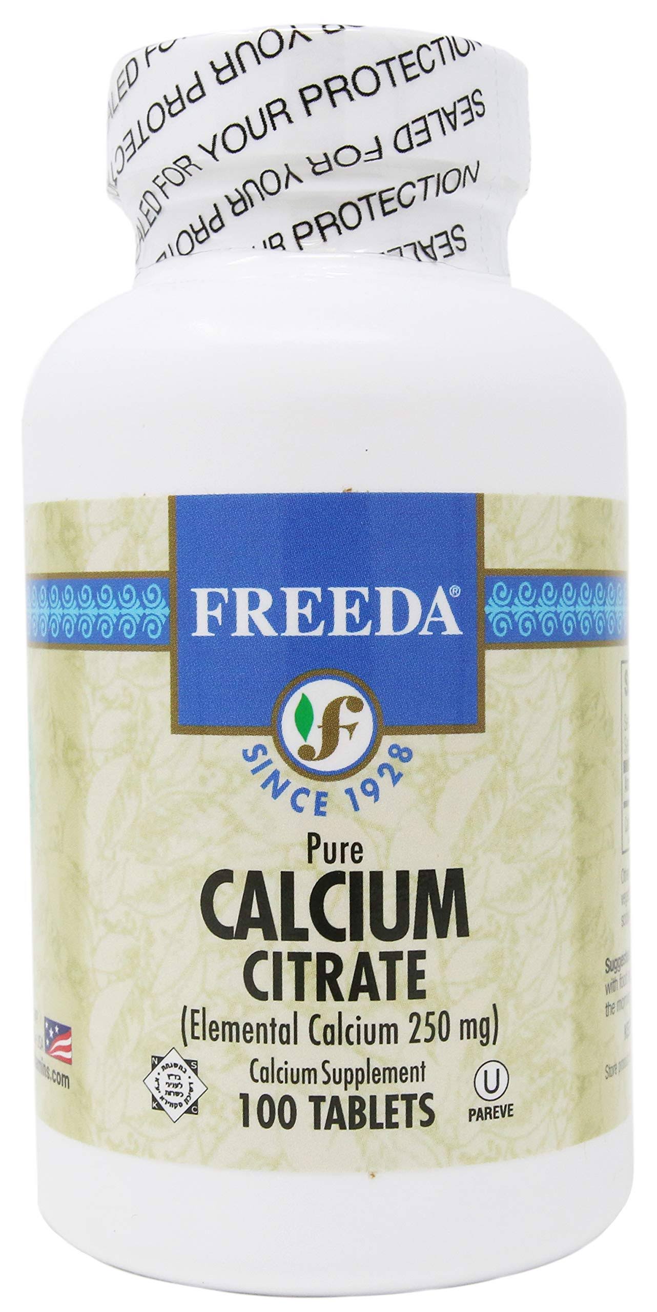 Freeda Pure Calcium Citrate Supplement - 250mg, 100ct