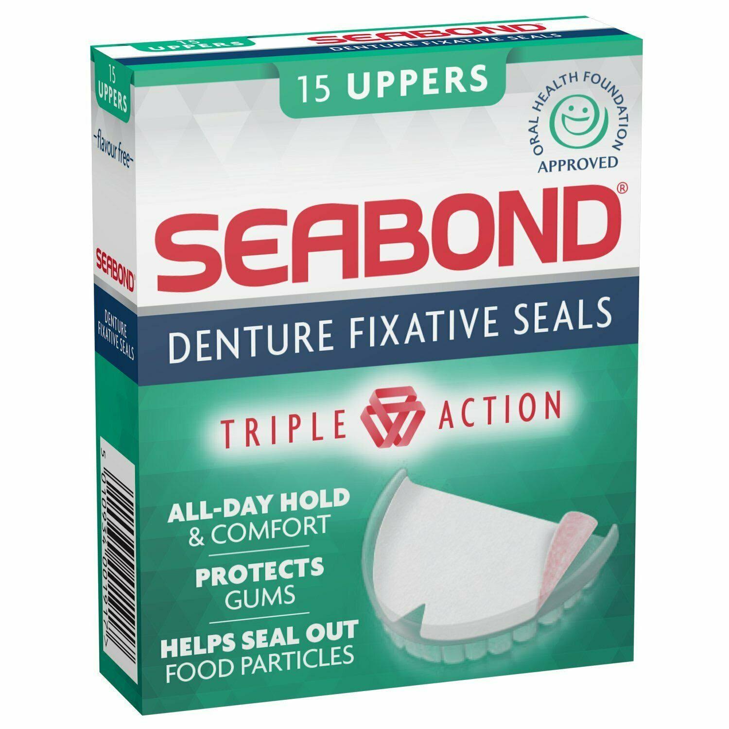 Seabond Denture Fixative Seals - 15 Uppers