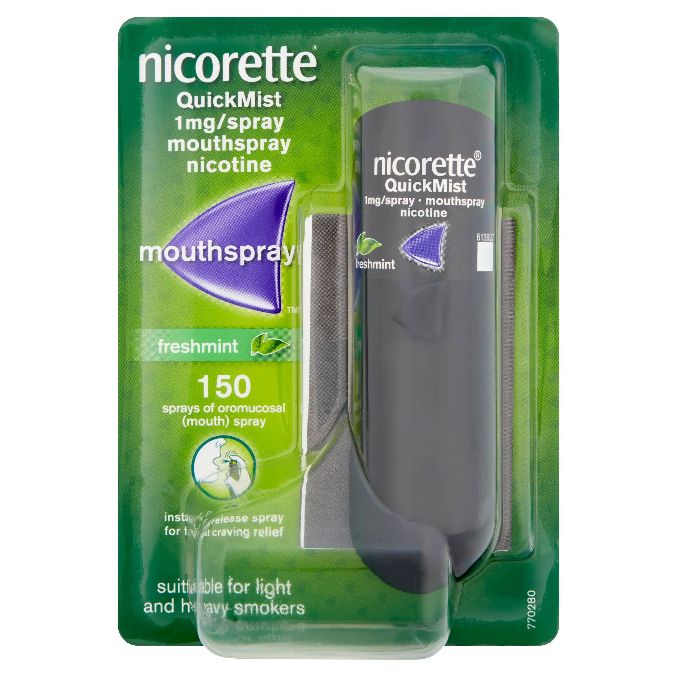 Nicorette QuickMist Mouth Spray - Freshmint, 150 Sprays