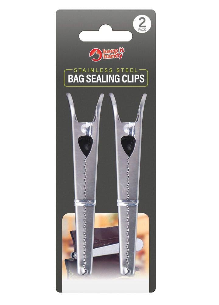 Keep It Handy Stainless Steel Bag Clips 2pk