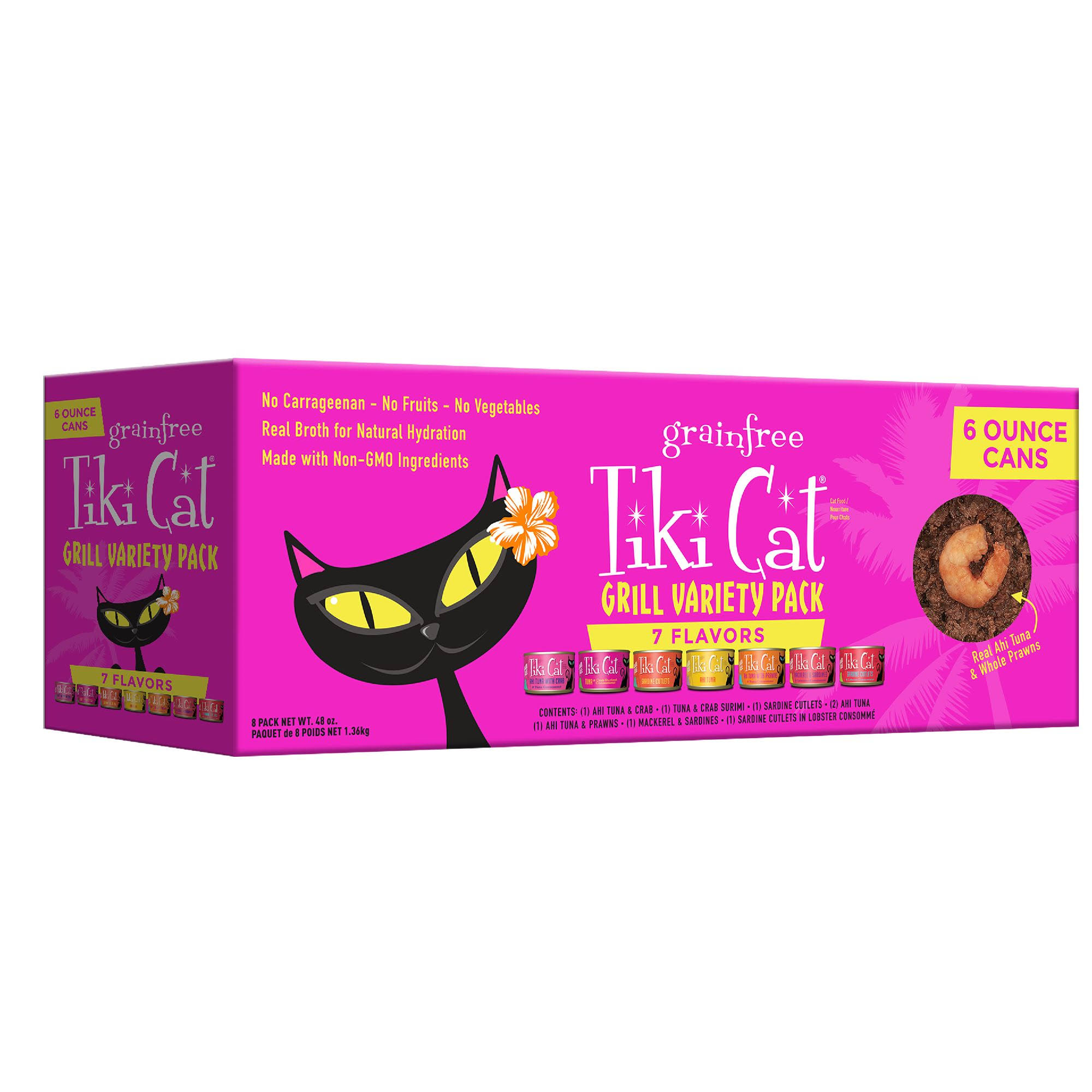 Tiki Cat Grill Wet Cat Food Non-GMO, Grain and Potato Free - Variety Pack, 8ct, size: 48 oz | PetSmart